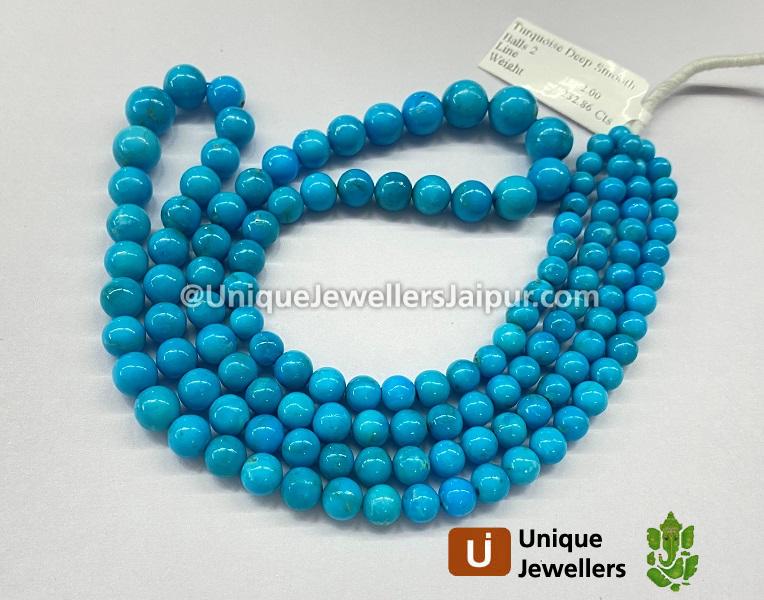 Turquoise Arizona Smooth Balls Beads
